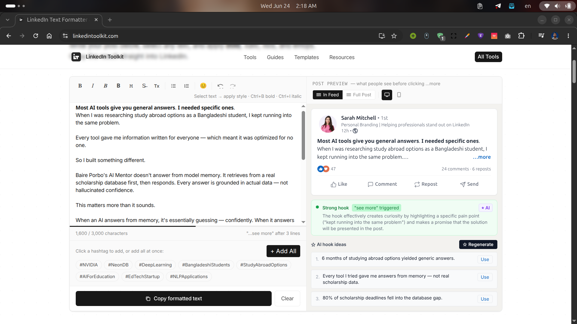 LinkedIn Toolkit Screenshot 1
